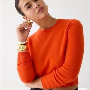 J. Crew Orange Cashmere Sweater